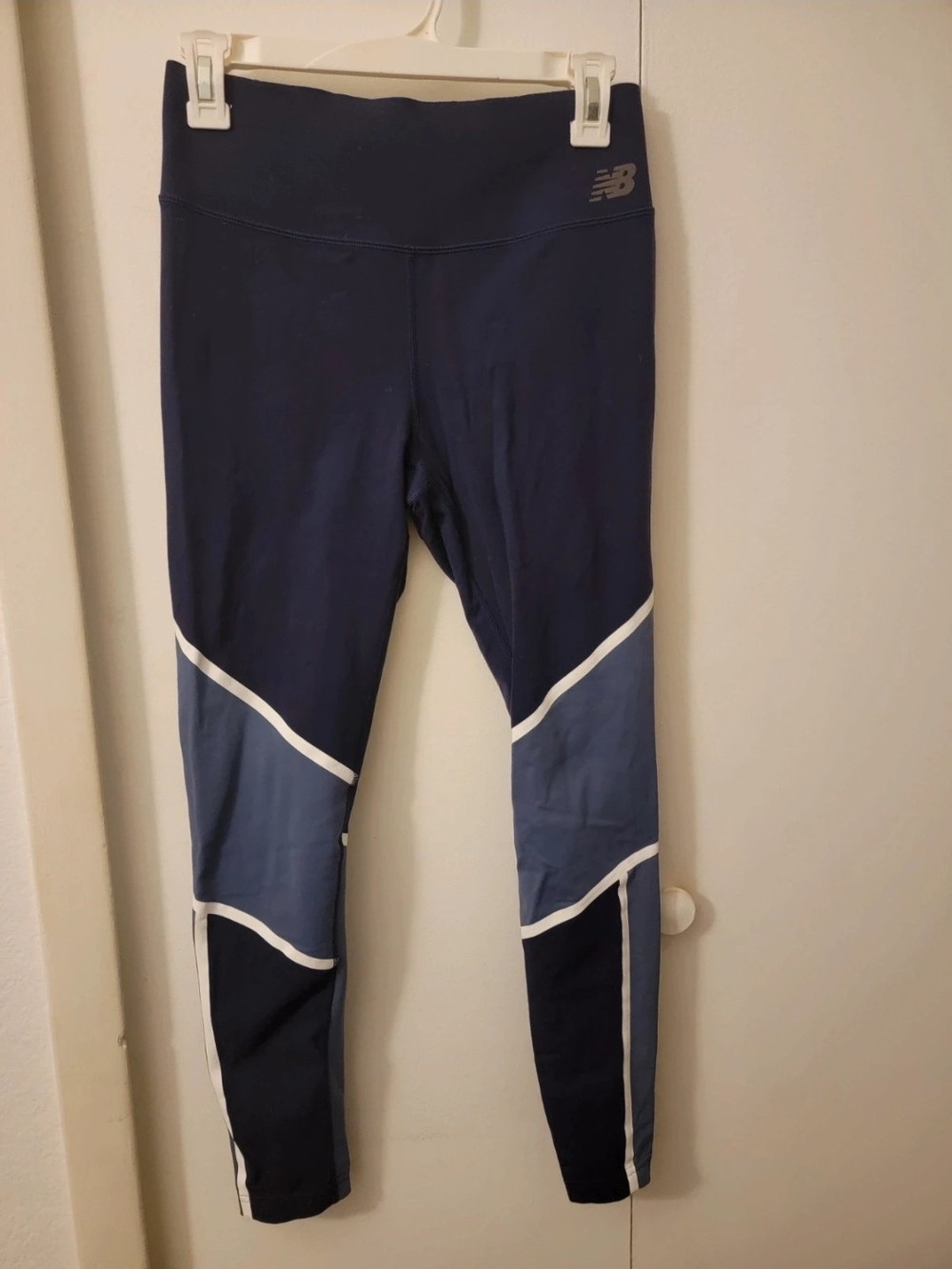 New Balance Navy & Slate Colorblock Leggings